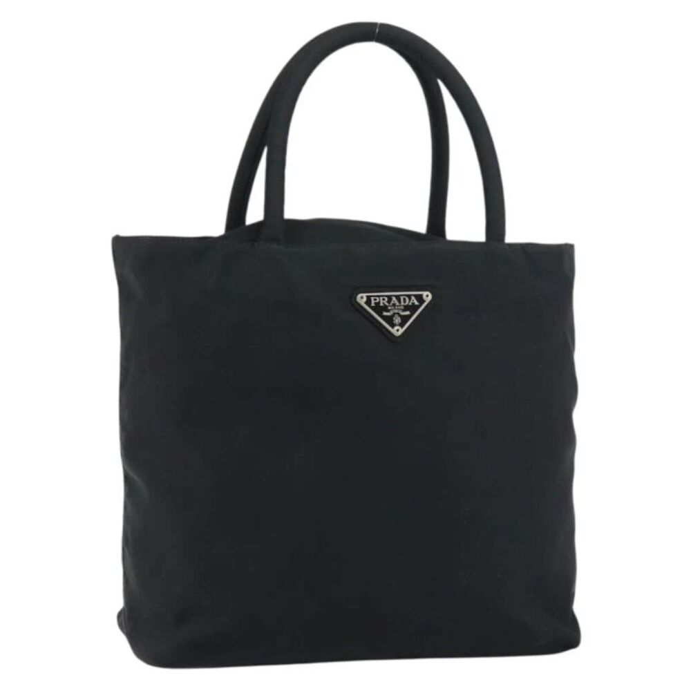 Prada Vintage Zip Tote Tessuto Black Nylon Tote Bag Bag